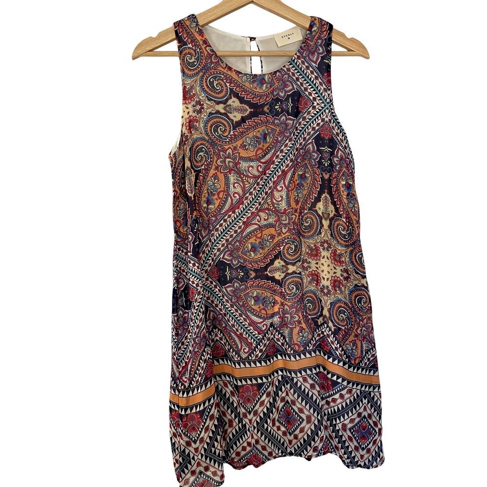Everly‎ minidress paisley sleeveless summer sundress women's size small casual